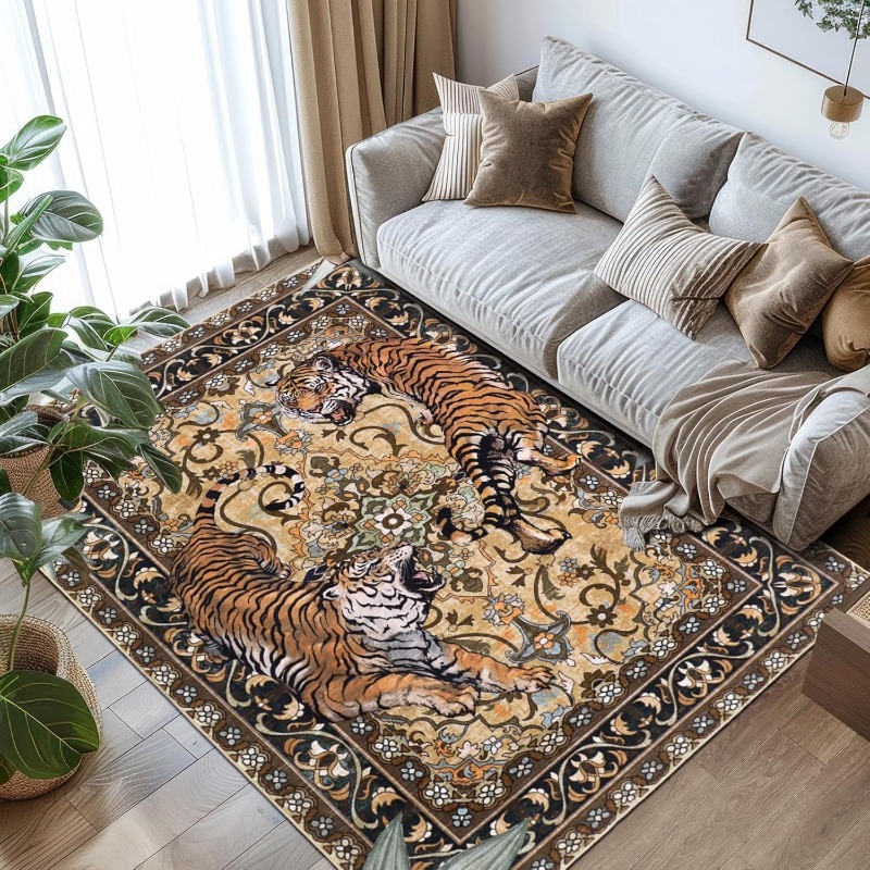 Tapis de salon Design tigre ré - Commercial Printing Online avis et prix