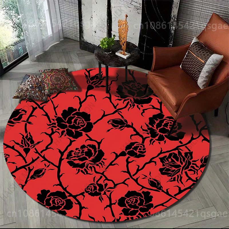 Tapis rond imprimé avec des ro - Printing On Commercial avis et prix