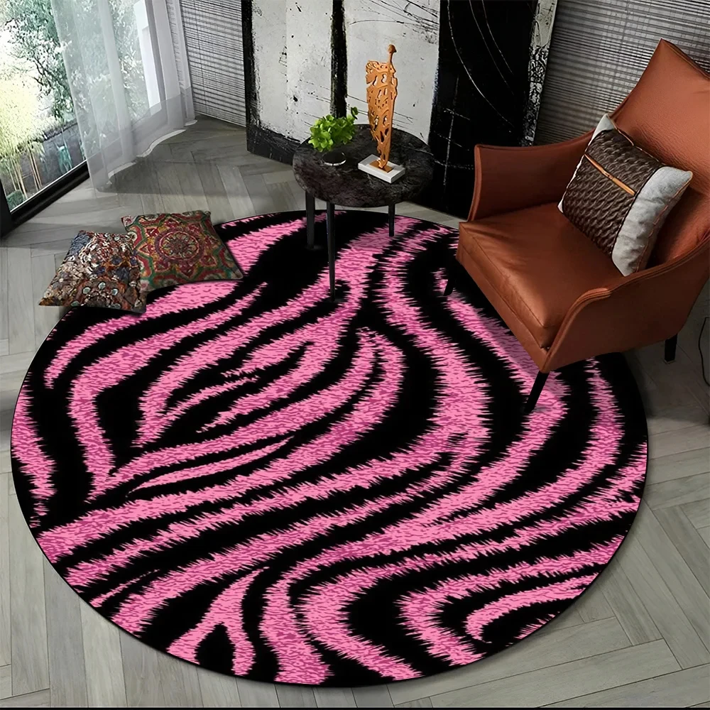 Tapis rond imprimé à rayures z - Commercial Printing & Graphics avis et prix