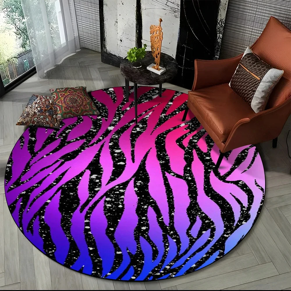 Tapis rond imprimé à rayures z - Commercial Printing & Graphics avis et prix