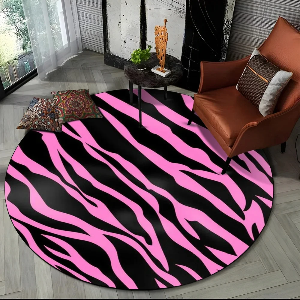 Tapis rond imprimé à rayures z - Commercial Printing & Graphics avis et prix