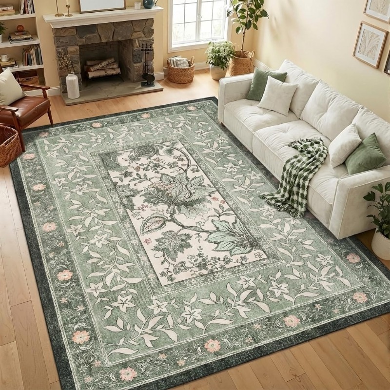 Tapis rétro à imprimé végétal  - Commercial Printing Online avis et prix