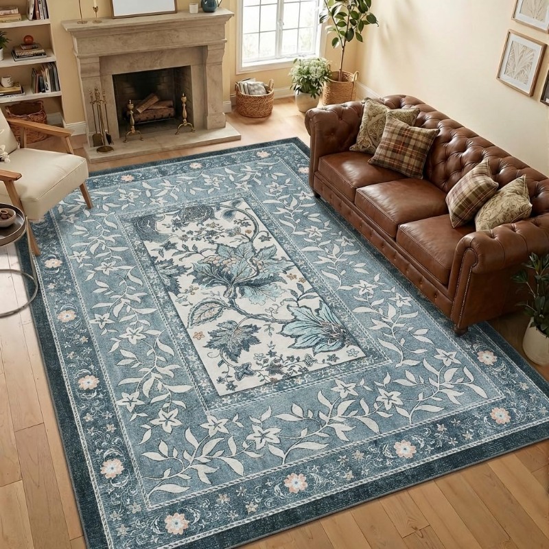 Tapis rétro à imprimé végétal  - Commercial Printing Online avis et prix
