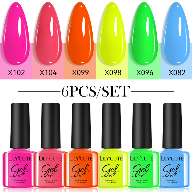 LILYCUTE 6 pièces Gel vernis à - Exposure Unit Uv avis et prix
